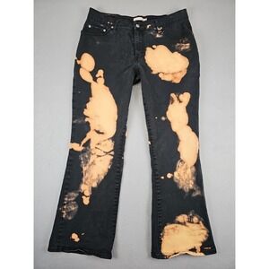 Levi's 550‎ Women's 14 32x27.5 Relaxed Bootcut Black Bleach Dye Grunge